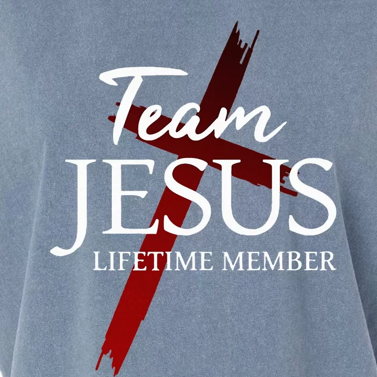 Christian God Faith Lifetime Member Team Jesus Garment-Dyed Women's Muscle Tee