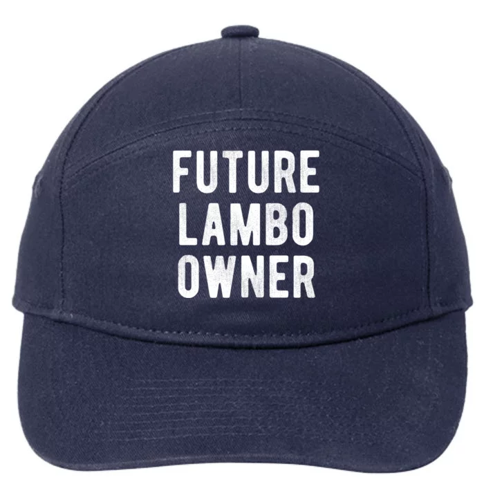 Cryptocurrency Gift Future Lambo Owner Funny Bitcoin Meaningful Gift 7-Panel Snapback Hat