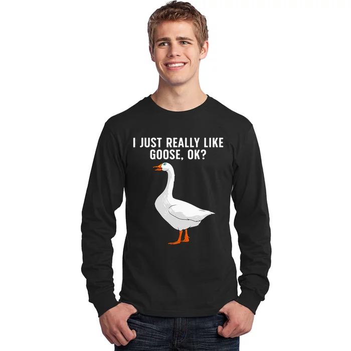 Cute Goose For Men Women Waterfowl Bird Goose Lover Long Sleeve Shirt