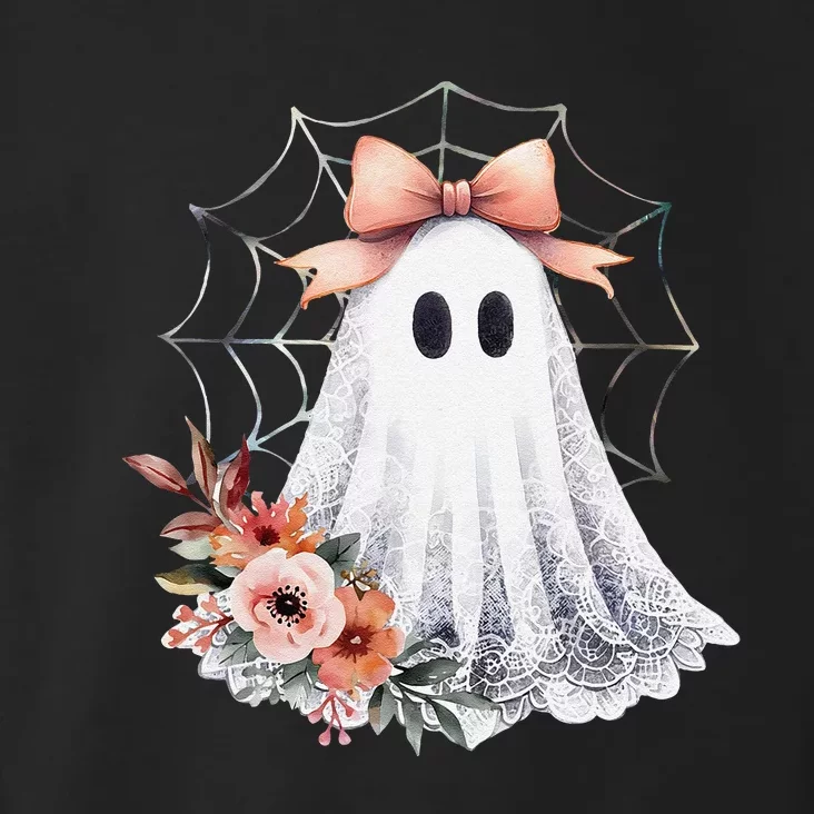 Cute Ghost Floral Coquette Halloween Lace Ghost Women Toddler Hoodie