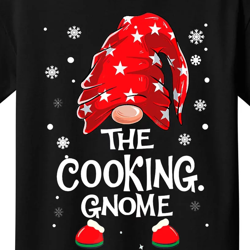 Cooking Gnome Funny Chef Matching Family Christmas Pajama Kids T-Shirt