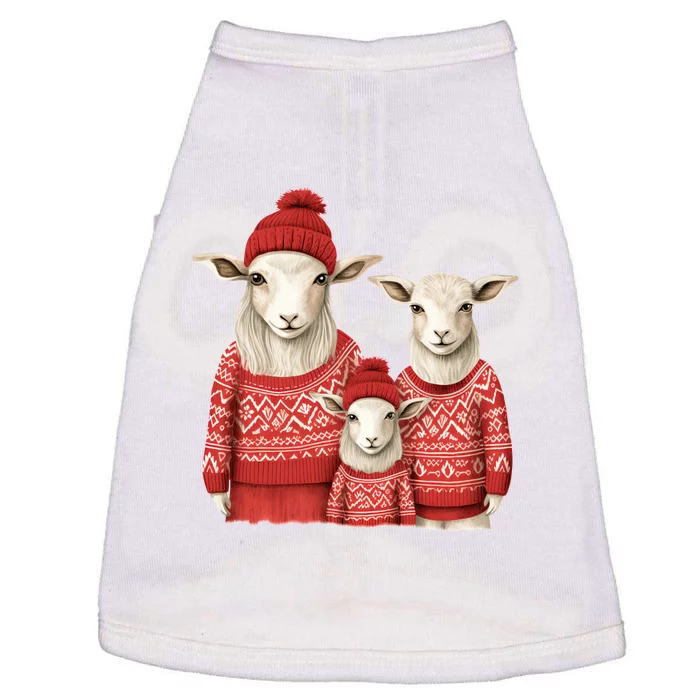 Christmas Goat Family Matching Outfit Doggie Tank