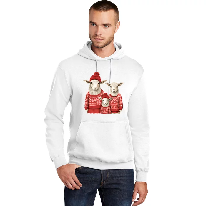 Christmas Goat Family Matching Outfit Hoodie