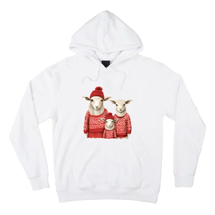 Christmas Goat Family Matching Outfit Hoodie