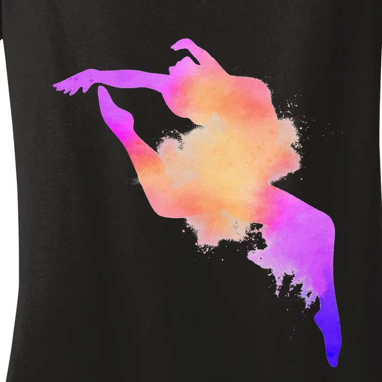 Cool Gymnastics For Coach Dance Tumbling Women's V-Neck T-Shirt