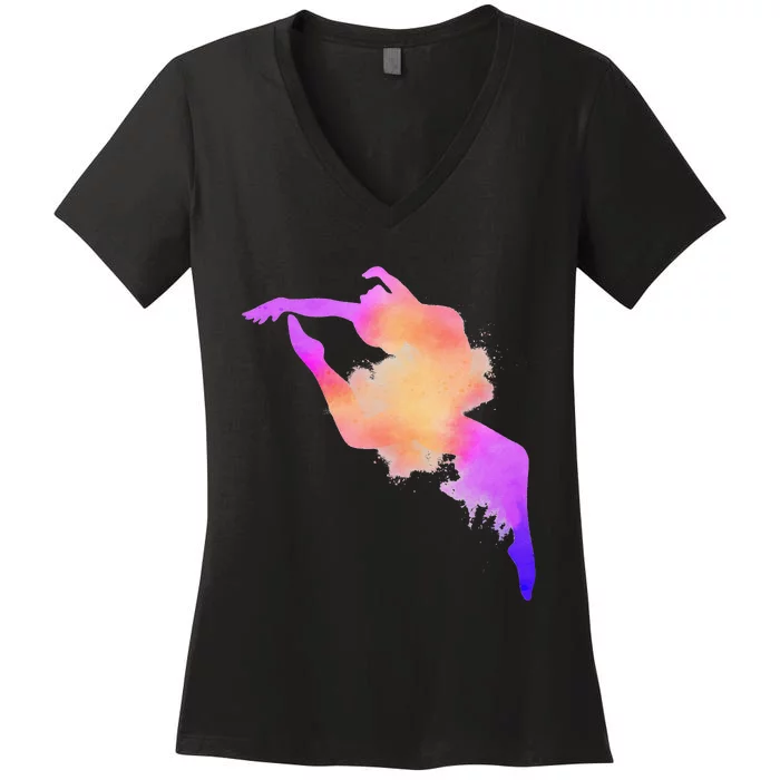 Cool Gymnastics For Coach Dance Tumbling Women's V-Neck T-Shirt