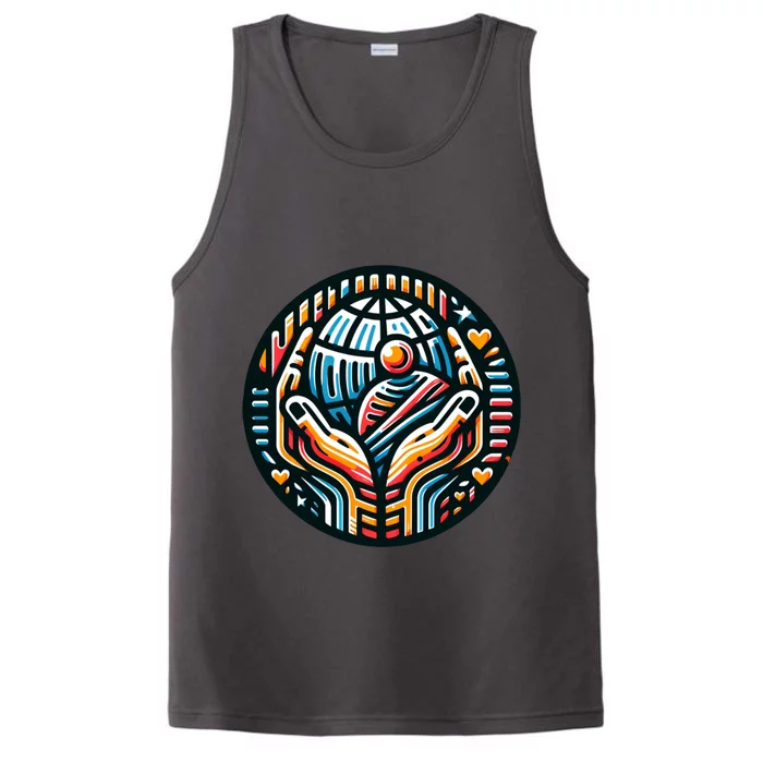 Cute Graphic For World Refugee Day Gift Performance Tank