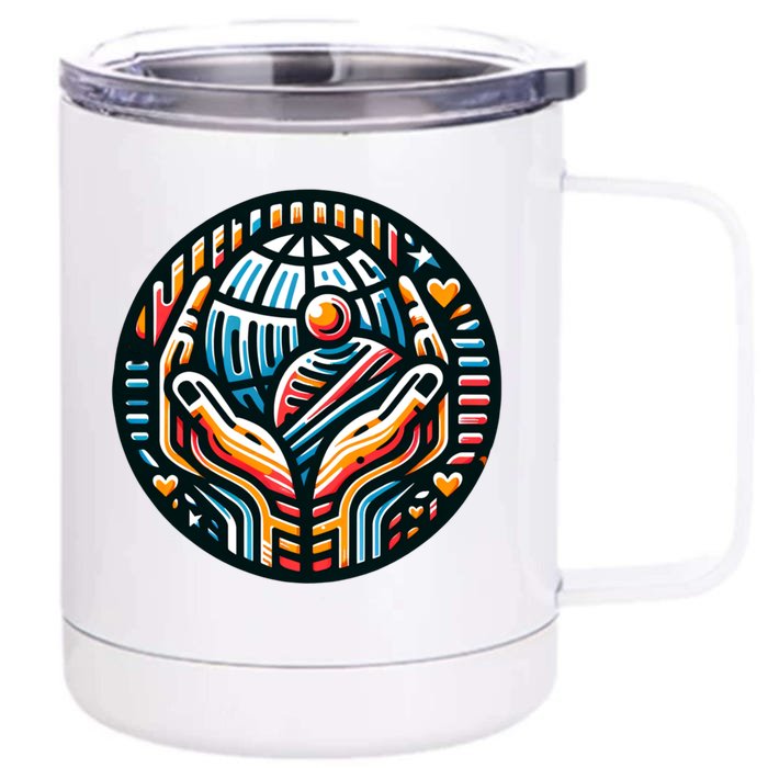 Cute Graphic For World Refugee Day Gift Front & Back 12oz Stainless Steel Tumbler Cup