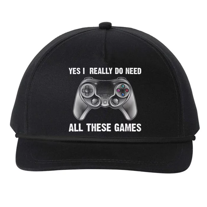 Cool Gaming For Gamer Video Game Controller Gamers Snapback Five-Panel Rope Hat