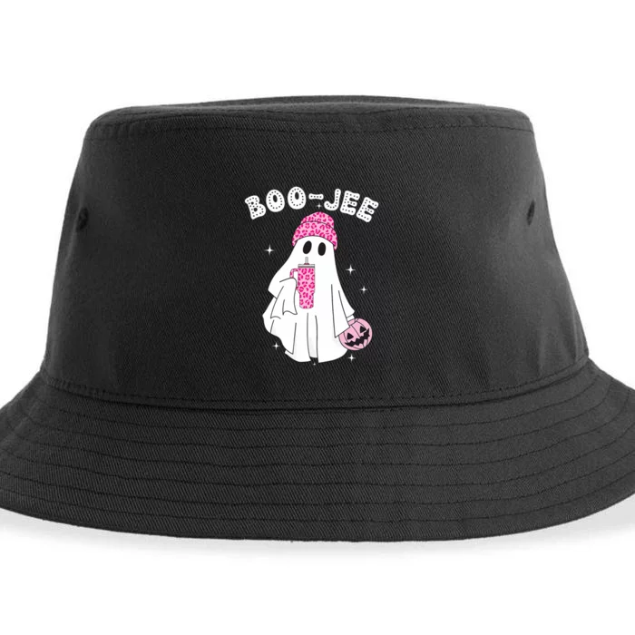 Cute Ghost Funny Halloween Boujee Boo Jee Sustainable Bucket Hat