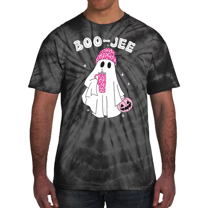 Cute Ghost Funny Halloween Boujee Boo Jee Tie-Dye T-Shirt