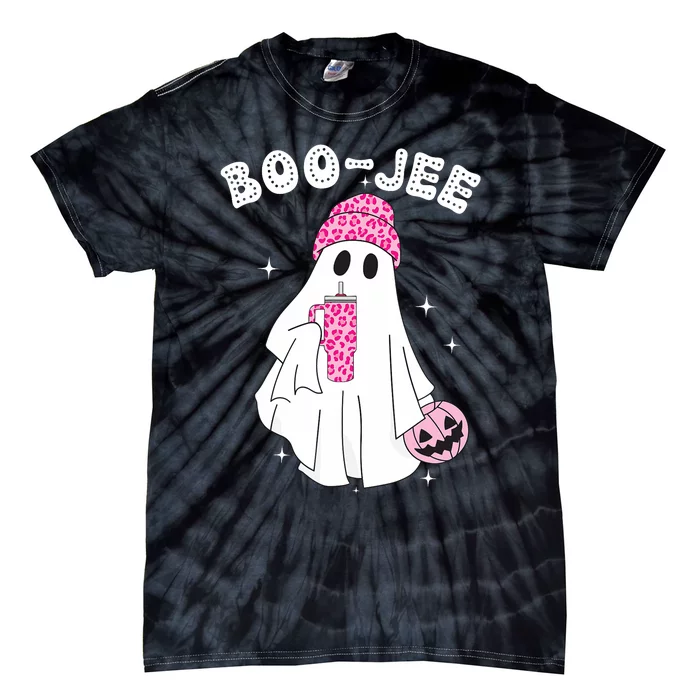 Cute Ghost Funny Halloween Boujee Boo Jee Tie-Dye T-Shirt