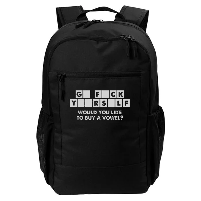 Crossword Go F Yourself Would You Like To Buy A Vowel Daily Commute Backpack