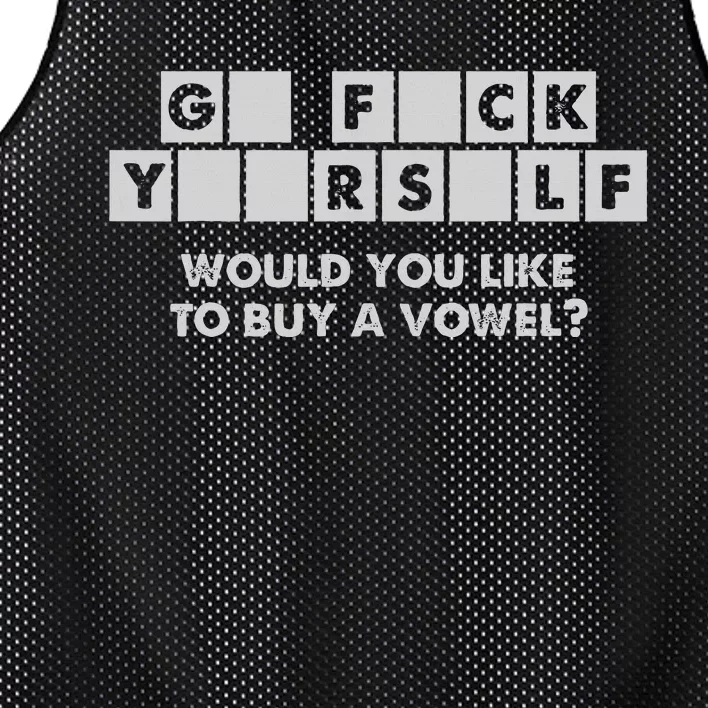 Crossword Go F Yourself Would You Like To Buy A Vowel Mesh Reversible Basketball Jersey Tank