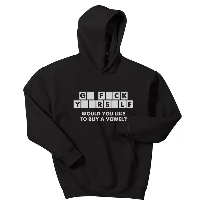 Crossword Go F Yourself Would You Like To Buy A Vowel Kids Hoodie