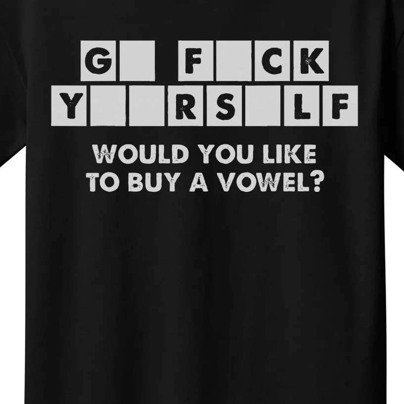 Crossword Go F Yourself Would You Like To Buy A Vowel Kids T-Shirt