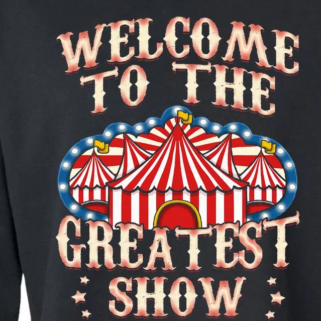 Circus Gifts For Party Ringmaster Carnival Strongman Tamer Cropped Pullover Crew