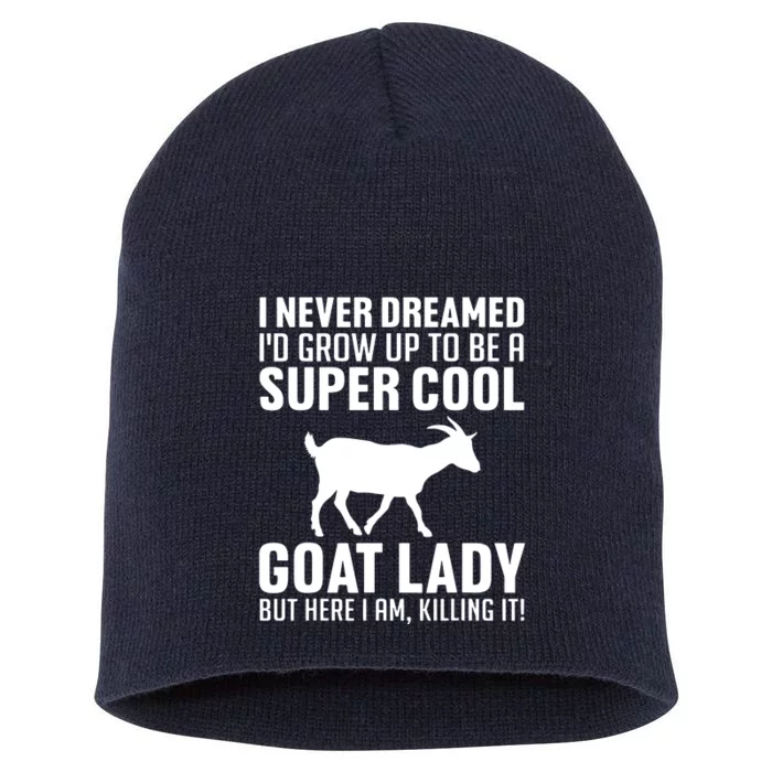 Cool Goats For Women Girl Goat Whisperer Pygmy Goat Animal Short Acrylic Beanie