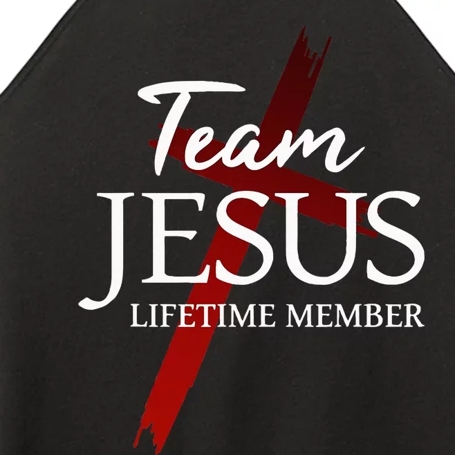 Christian God Faith Lifetime Member Team Jesus Women’s Perfect Tri Rocker Tank