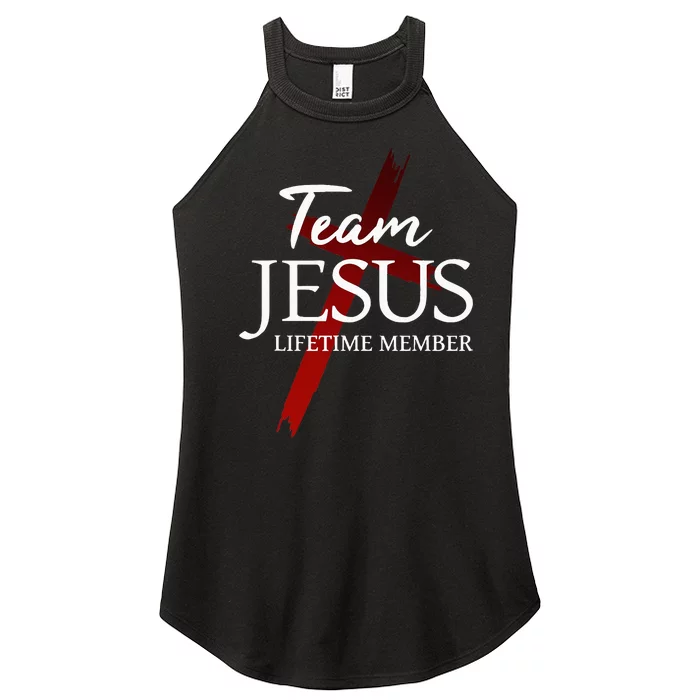 Christian God Faith Lifetime Member Team Jesus Women’s Perfect Tri Rocker Tank