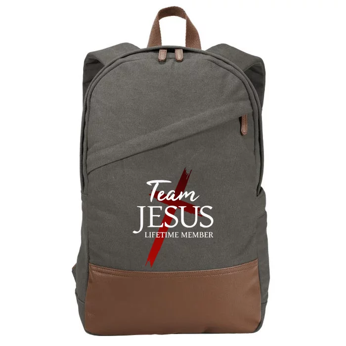 Christian God Faith Lifetime Member Team Jesus Cotton Canvas Backpack