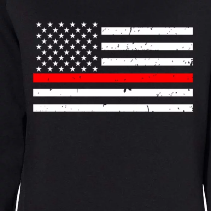 Cool Gift Firefighter Thin Red Line Flag Gift Womens California Wash Sweatshirt