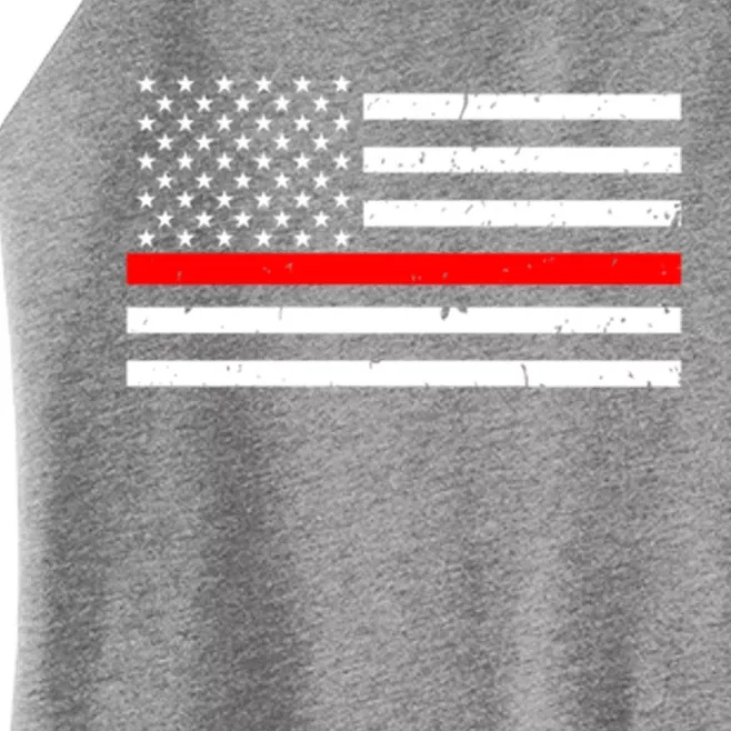 Cool Gift Firefighter Thin Red Line Flag Gift Women’s Perfect Tri Rocker Tank