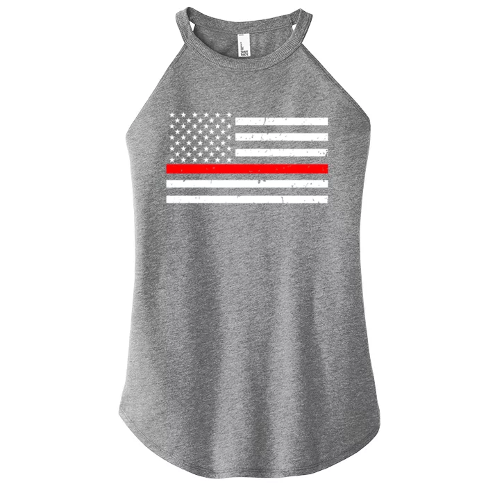 Cool Gift Firefighter Thin Red Line Flag Gift Women’s Perfect Tri Rocker Tank