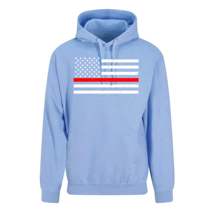 Cool Gift Firefighter Thin Red Line Flag Gift Unisex Surf Hoodie