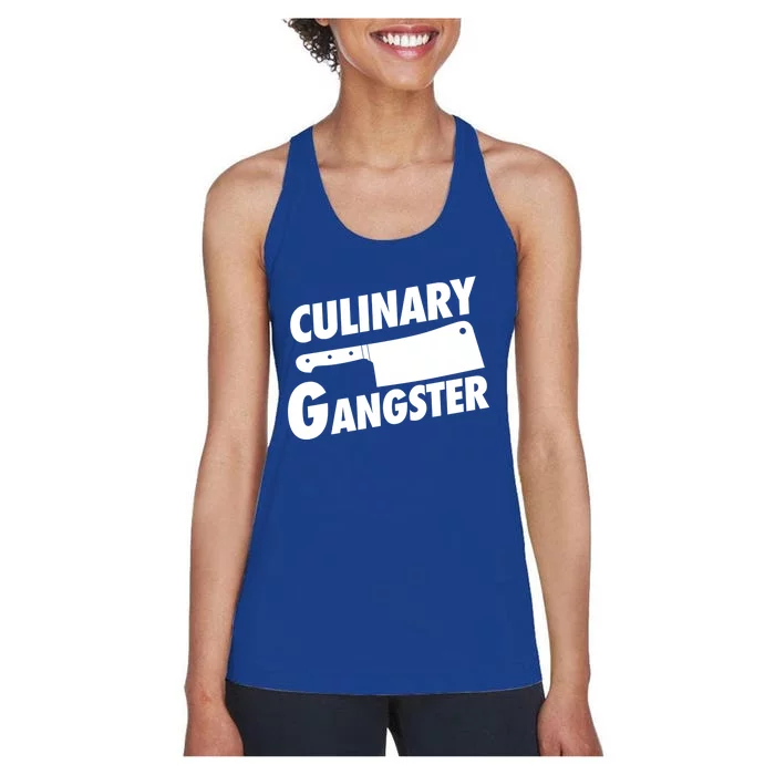 Culinary Gangster Funny Cooking Culinary Gangster Funny Gift Women's Racerback Tank