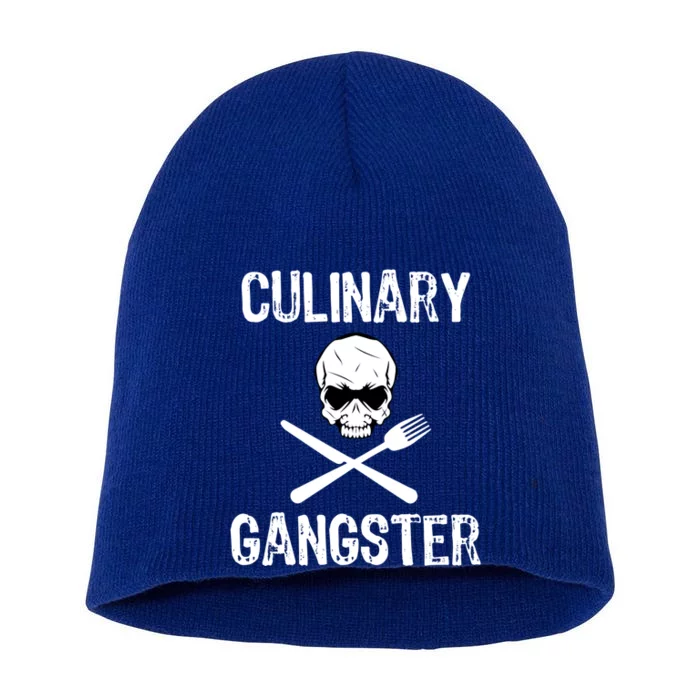 Culinary Gangster Funny Cooking Chef Gift Short Acrylic Beanie