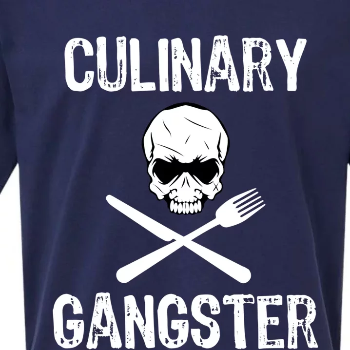 Culinary Gangster Funny Cooking Chef Gift Sueded Cloud Jersey T-Shirt