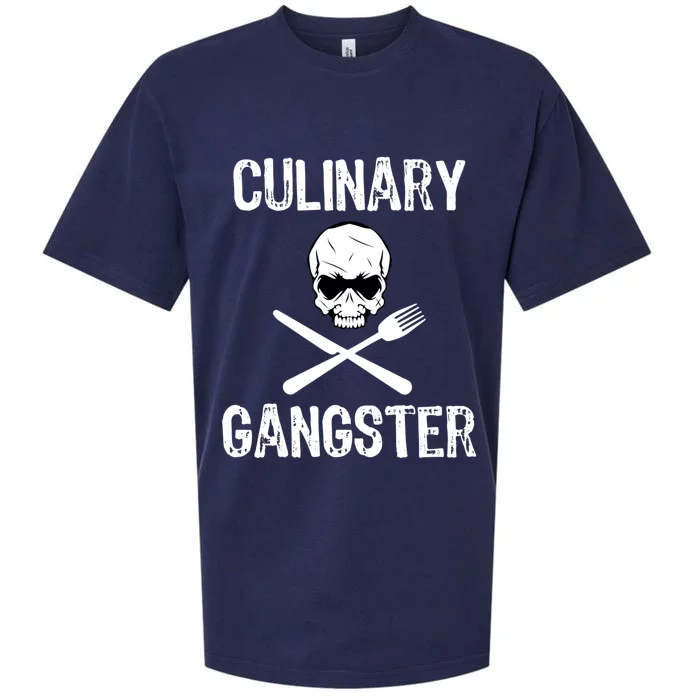 Culinary Gangster Funny Cooking Chef Gift Sueded Cloud Jersey T-Shirt