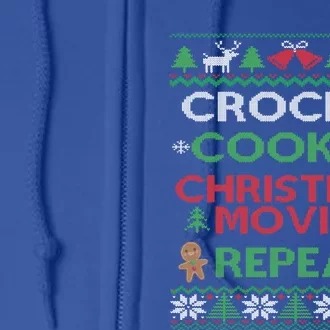 Crochet Gift Funny Crocheting Lover Ugly Christmas Pajama Cute Gift Full Zip Hoodie