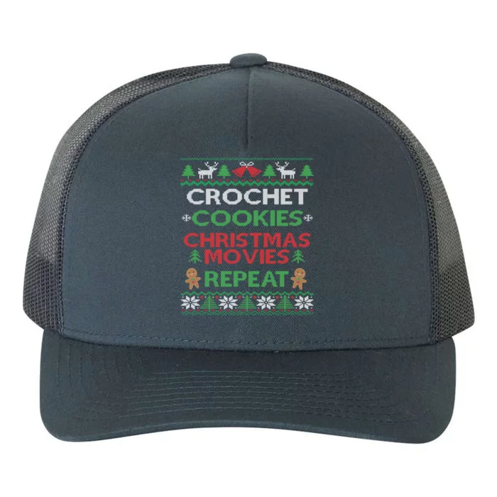 Crochet Gift Funny Crocheting Lover Ugly Christmas Pajama Cute Gift Yupoong Adult 5-Panel Trucker Hat