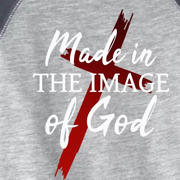 Christians God Faith Jesus Made In The Image Of God Toddler Fine Jersey T-Shirt