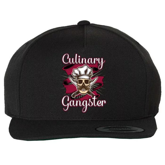 Culinary Gangster Funny Restaurant Cook Chef Gift Wool Snapback Cap