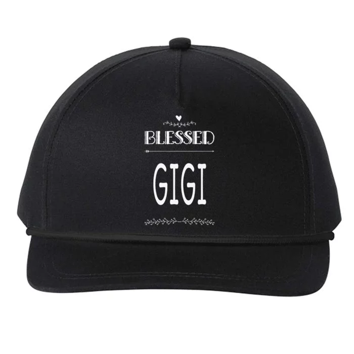 Cute Gift For Grandma Grandmother Blessed Gigi Snapback Five-Panel Rope Hat