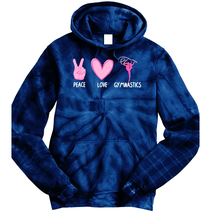 Cool Gymnastics For Women Gymnast Sports Peace Love Tie Dye Hoodie