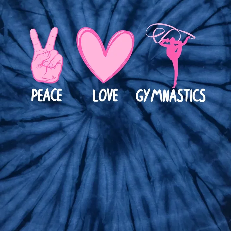 Cool Gymnastics For Women Gymnast Sports Peace Love Tie-Dye T-Shirt