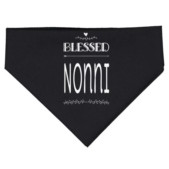 Cute Gift For Grandma Grandmother Blessed Nonni USA-Made Doggie Bandana