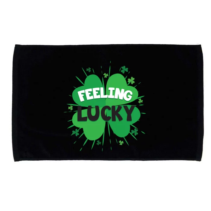 Cool Green Feeling Lucky Irish Shamrock Slogan Cool Gift Microfiber Hand Towel