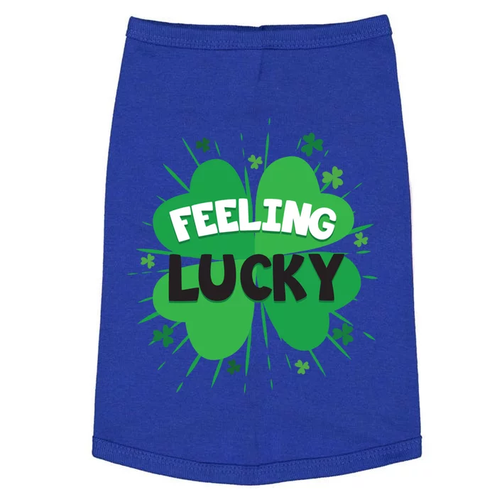 Cool Green Feeling Lucky Irish Shamrock Slogan Cool Gift Doggie Tank