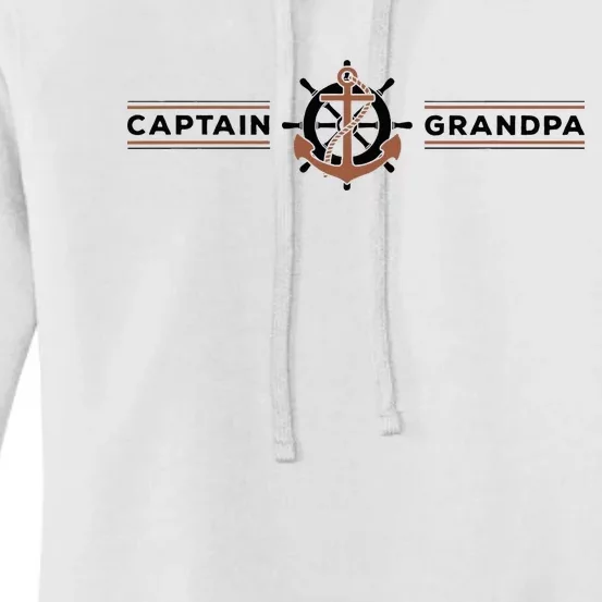 Captain Grandpa Family Grandchild Boating Women's Pullover Hoodie