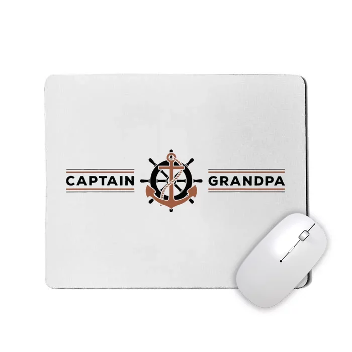 Captain Grandpa Family Grandchild Boating Mousepad