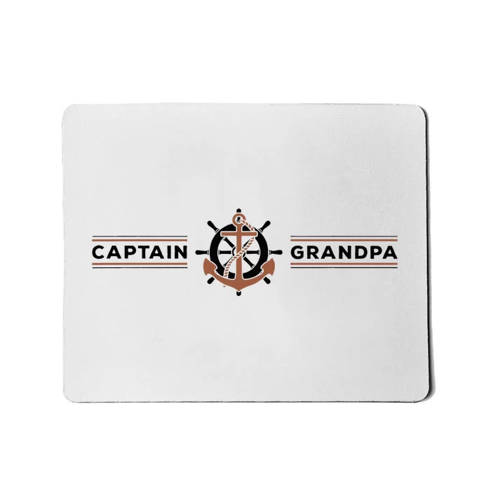 Captain Grandpa Family Grandchild Boating Mousepad