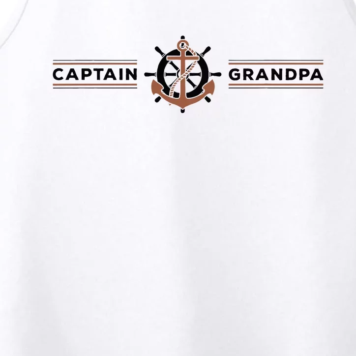 Captain Grandpa Family Grandchild Boating Performance Tank