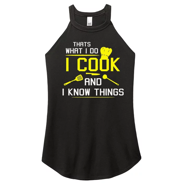 Chef Geek Food FUNNY I COOK AND I KNOW THINGS Women’s Perfect Tri Rocker Tank