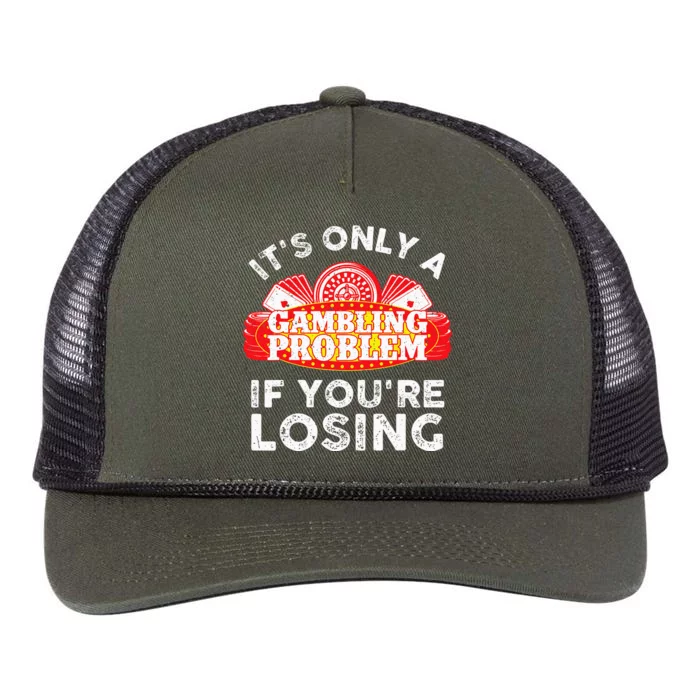 Cool Gambling For Men Women Casino Betting Poker Lover Retro Rope Trucker Hat Cap