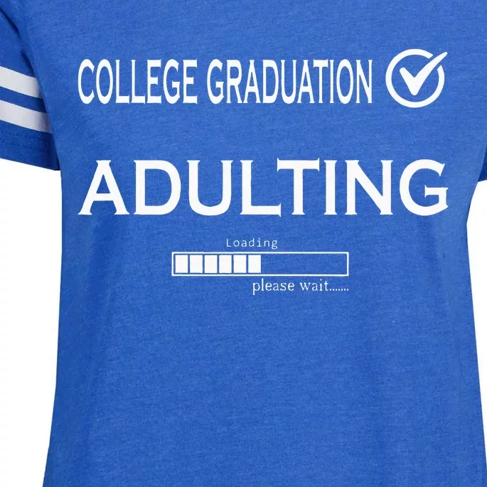 College Graduation Funny Graduate School Enza Ladies Jersey Football T-Shirt